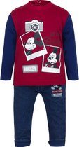 Disney - Mickey Mouse - 2 Delige Baby kleding set - Rood - 74 cm
