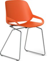 Aeris Numo draadframe - chrome polished, seat: orange-red