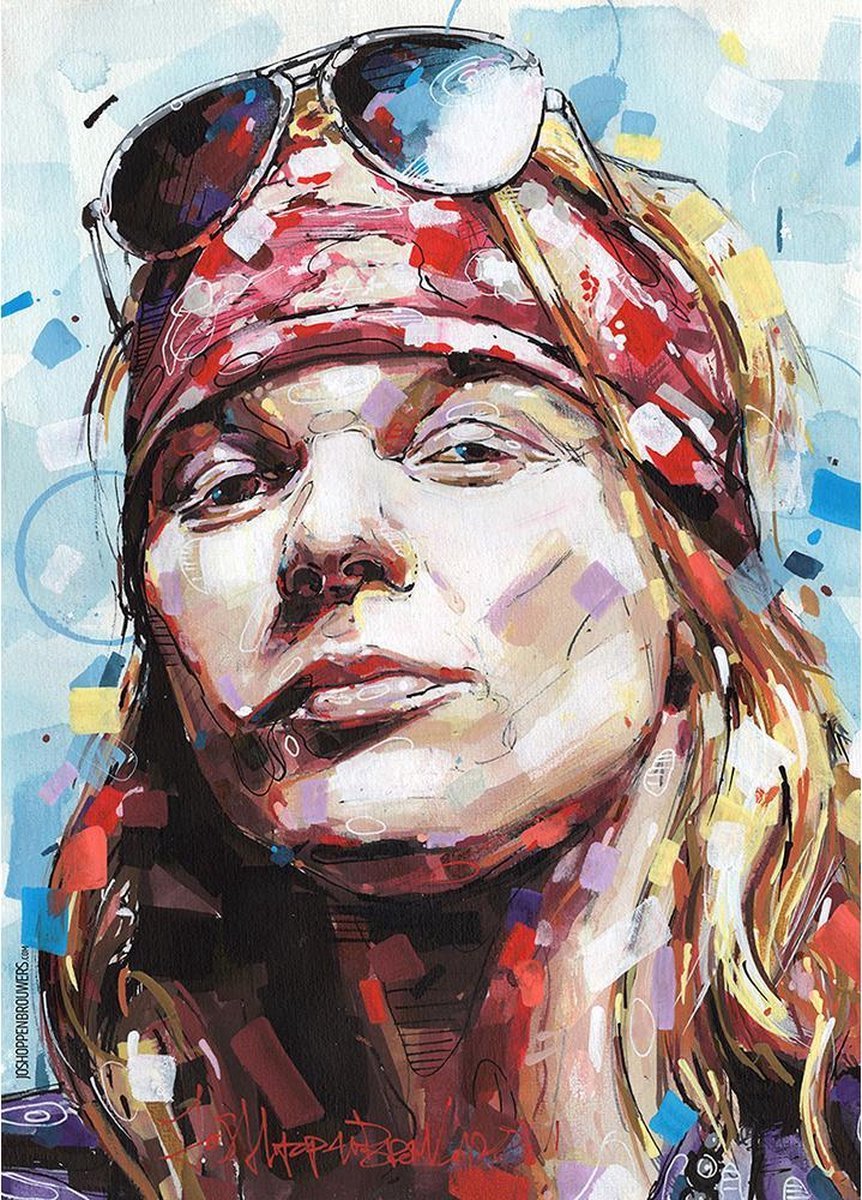 Passionforart.eu Axl Rose - Guns N’ Roses - Canvas - 70 x 100 cm Full colour