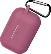 Hoes Voor AirPods 3 Hoesje Cover Silicone Case Hoes - Oud Roze