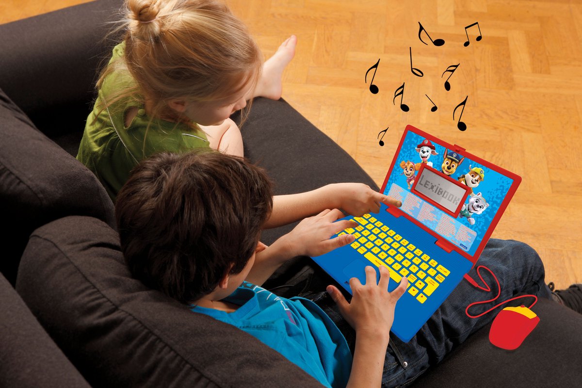 Lexibook Paw Patrol tweetalige leercomputer Frans/Engels, kinderspeelgoed met 124 activiteiten om te leren, plezier te hebben en piano te spelen, blauw/rood, JC598PAi1 Lexibook Paw Patrol tweetalige leercomputer Frans/Engels, kinderspeelgoed met 124 activiteiten om te leren, plezier te hebben en piano te spelen, blauw/rood, JC598PAi1