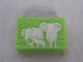 Zeep Olifanten, Dieren, Wit, Groen, Appelgeur