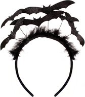 Vleermuis haarband diadeem zwart halloween batman vampier