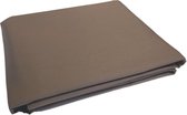 Taupe damast tafelkleed 150 x 440 (Hotelkwaliteit: 250 gr/m2)