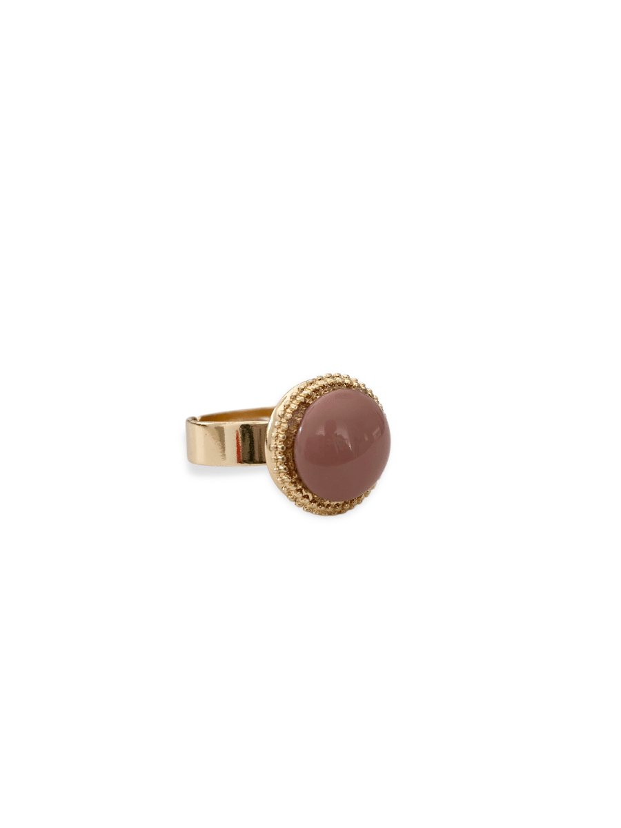 Zatthu Jewelry - N21AW343 - HAIA ring met roze steen