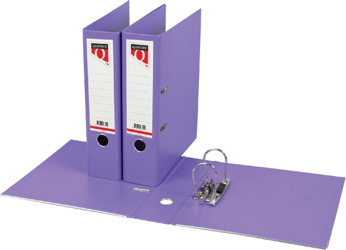 10 x Ordner Quantore - A4 - 80mm breed - PP kunststof - violet