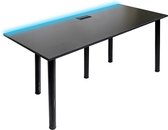 Milo Pro XL Gaming Desk - Game Bureau met LED verlichting - Gamebureau - Bureaus voor Volwassenen - Zwart – 165x68 cm