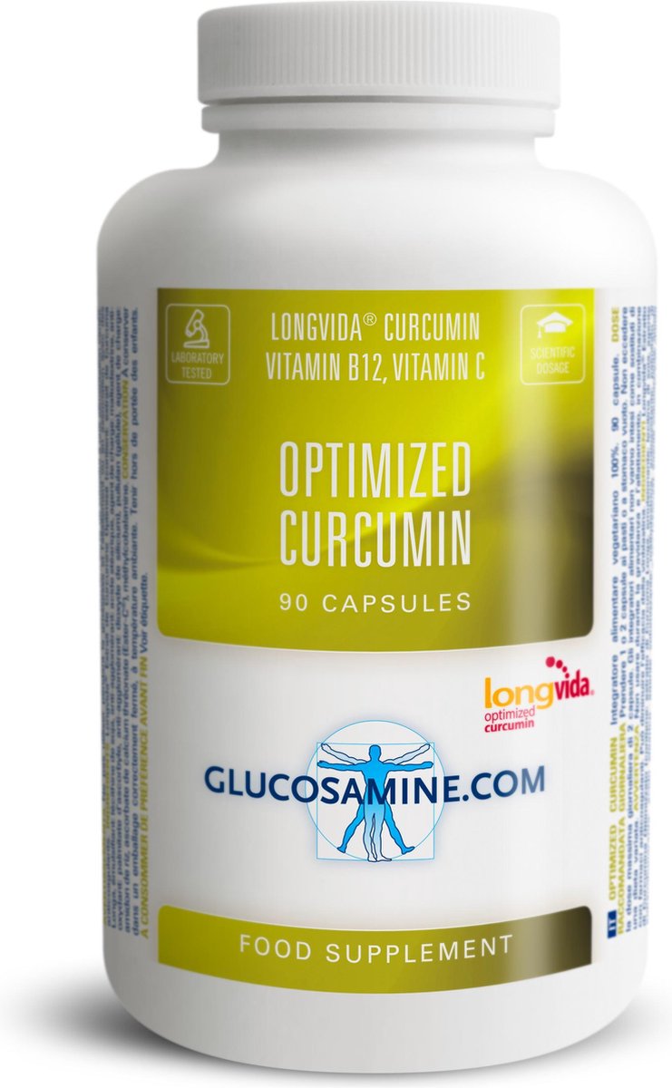 Goedkoopste Glucosamine.com - Geoptimaliseerde Curcumine - zeer voordelige grootverpakking - 90 caps