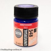Acrylverf Zijdeglans - Deco - Universal Satin - 548 blauwviolet - 16 ml - Amsterdam - 1 stuk