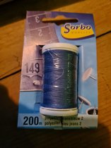 Sorbo 200m polyestergaren jeansblauw 2