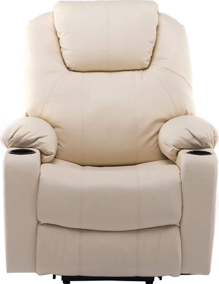 Afbeelding 2 van Monkey's Elektrische Massagestoel Creme met Sta Op Functie