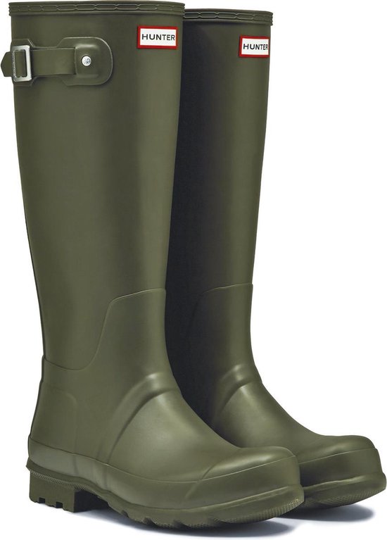 Hunter - Bottes de pluie pour femmes Wellington pour hommes - Original Tall Wellington - Vert olive - Taille 45-46EU