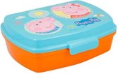 broodtrommel Peppa Pig junior 17 x 14 cm blauw