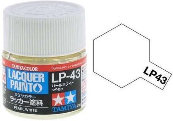 Tamiya LP-43 Mica Pearl White - Brillant - Peinture Laque - Pot de Peinture  10 ml