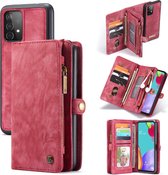 Caseme - vintage 2 in 1 portemonnee hoes - Samsung Galaxy A52 / A52s - Rood