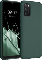 kwmobile telefoonhoesje voor Samsung Galaxy A02s - Hoesje voor smartphone - Back cover in mosgroen