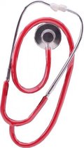 metalen dokters stethoscoop rood