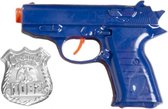 politieset met pistool 7-delig blauw