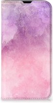 Leuk Telefoonhoesje Geschikt voor iPhone 13 Pro Bookcase Cover Pink Purple Paint
