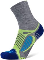 Balega -  Ultralight Crew Atletische Hardloopsokken Unisex - Grijs Gemêleerd / Royal Blauw - XL