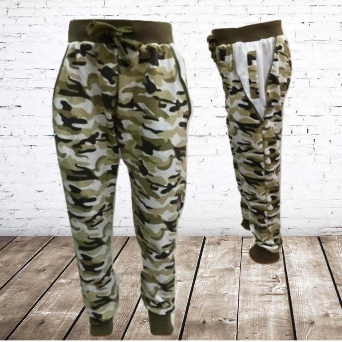 Jongens camouflage broek groen -s&C-98/104-Joggingbroek jongens | bol.com