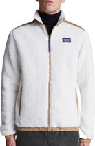 North Sails Fleece Jack Jas - Mannen - Wit/bruin