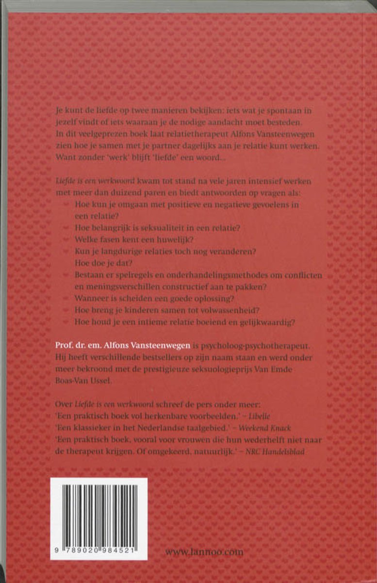 Liefde is een werkwoord - back cover