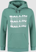 Ballin Amsterdam -  Jongens Slim Fit   Hoodie  - Groen - Maat 176