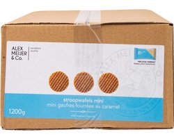 Alex Meijer - Stroopwafels Mini Verpakte Koekjes - Doos 150 Stuks - Koffiekoekjes - Koffie - Koek - Grootverpakking - Stroopwafeltjes - Wafeltjes - Stroop