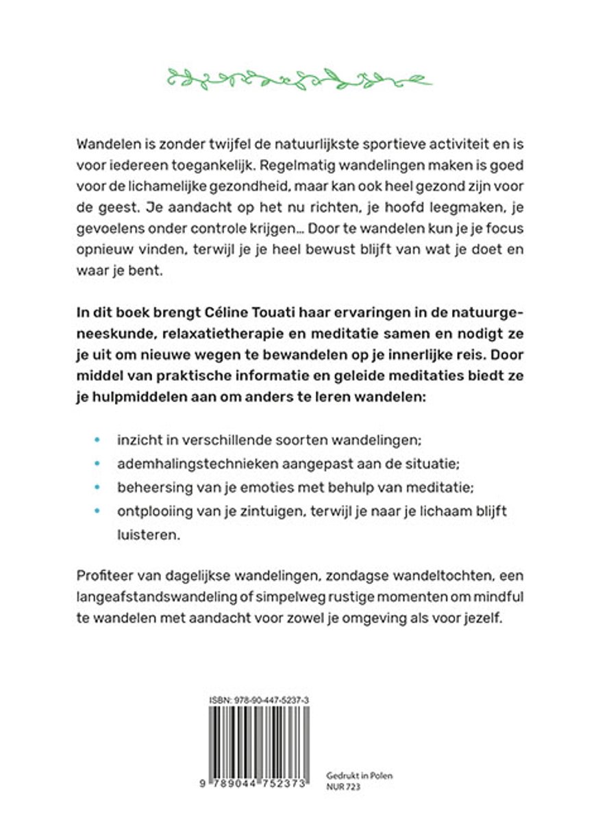 Mindful wandelen - back cover
