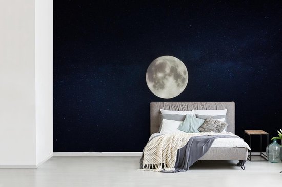 Papier peint - Papier peint photo Lune - Univers - Nuit - Largeur 330 cm x hauteur 220 cm