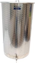 Wijn maken - Vergistingsvat - Gistvat - Gistingsfles- Brouwketel met waterslot fermentatieslot en vlottend deksel - 150 liter