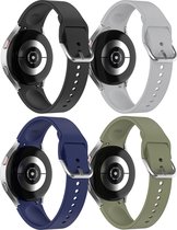 SmartphoneClip® Siliconen 4-pack Classic Bandje geschikt voor Samsung Galaxy Watch 4 & Galaxy Watch 5