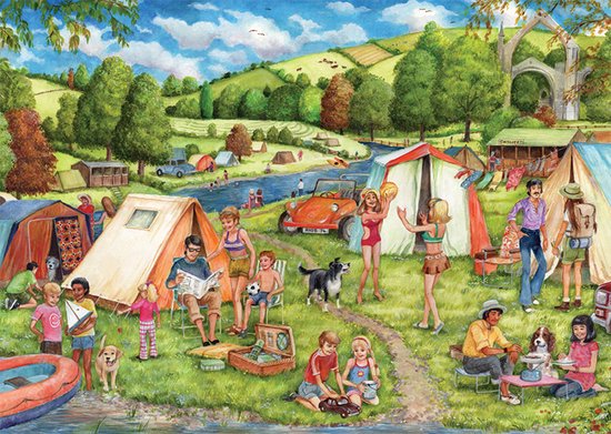 Falcon puzzel Camping and Caravanning - Legpuzzel - 2x500 stukjes | bol