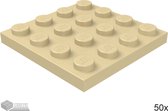LEGO Plaat 4x4, 3031 Tan 50 stuks