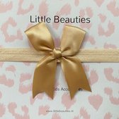 Little Beauties - haarbandje - goud - baby - peuter - babygift - babyaccessoires - kraamkado - strik - kadotip