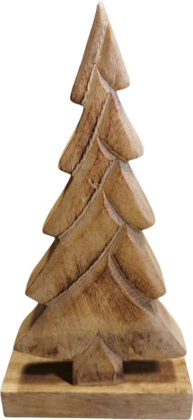 Kerst decoratie - houten dennenboom 30cm hoogte