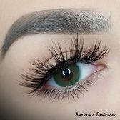 Comfortabele kleurlenzen | Aurora Emerald - Jaarlenzen - inclusief lenzenhouder