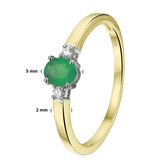 Ring Smaragd 0.38ct En Diamant 0.05ct H Si