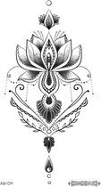 Temporary tattoo | tijdelijke tattoo | fake tattoo | lotus mandala | 160 x 90 mm