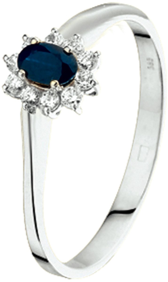 Ring Saffier En Zirkonia