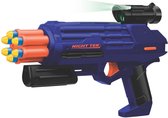 Pistolet Pistolet de jeu Night Tek avec 6 fléchettes longue portée Buzzbee