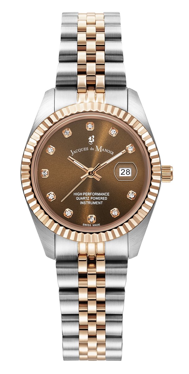 Jacques du Manoir Inspiration Rose gold - Dameshorloge - Ø 31 MM