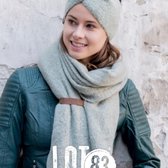 LOT83 | Fijn gebreide knitted, Lange Sjaal | Fem groen