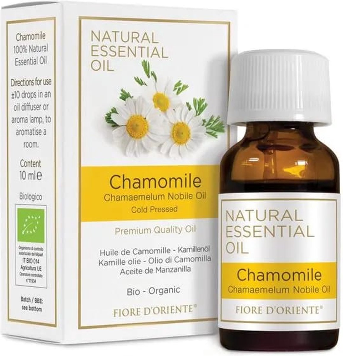 Goedkoopste Fiore d'Oriente Biologische etherische olie kamille - 10ml - Aromatherapie