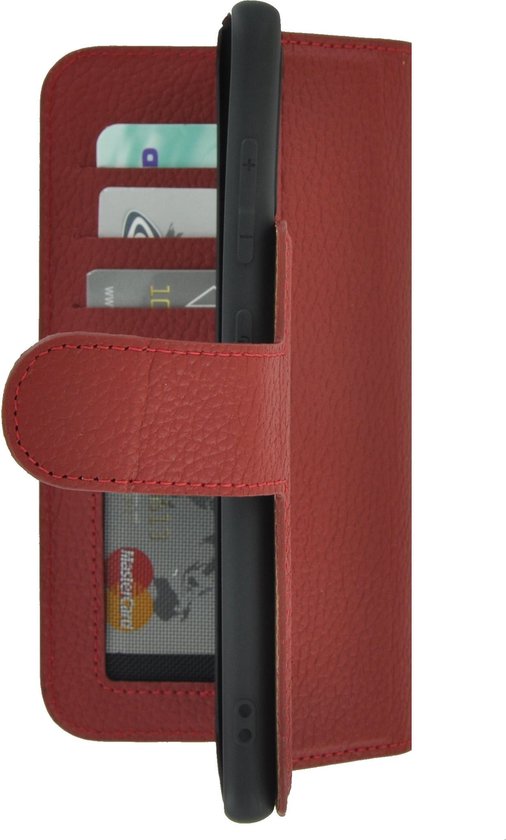 Etui Xiaomi Mi 10T 5G - Bookcase - Etui portefeuille Etui portefeuille en cuir véritable Rouge