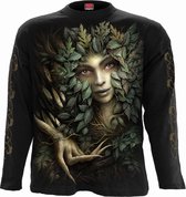 Spiral Longsleeve shirt -L- WOODLAND QUEEN Zwart