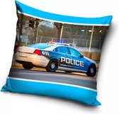 Politiewagen Sierkussens - Kussen - 40 x 40 inclusief vulling - Kussen van Polyester - KledingDroom®