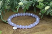 Bubbels Sieraden crystal armband soft lavender blue pearl shine - blauw - Maat one size - f68