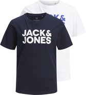 Jack & Jones Junior T-shirt Jjecorp Logo Tee Ss Crew Ne 2pk Noo 12199947 Navy Blazer